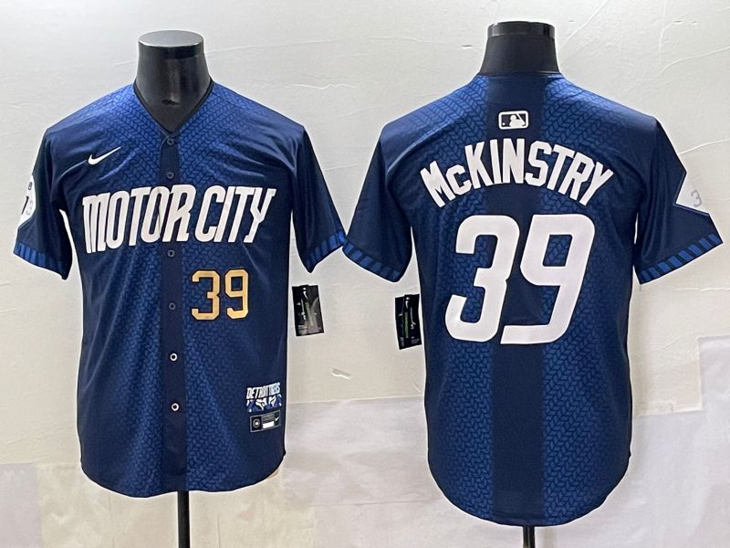 Men 2025 Detroit Tigers #39 Mckinstry Blue City Edition Nike MLB Jersey style 4->detroit tigers->MLB Jersey